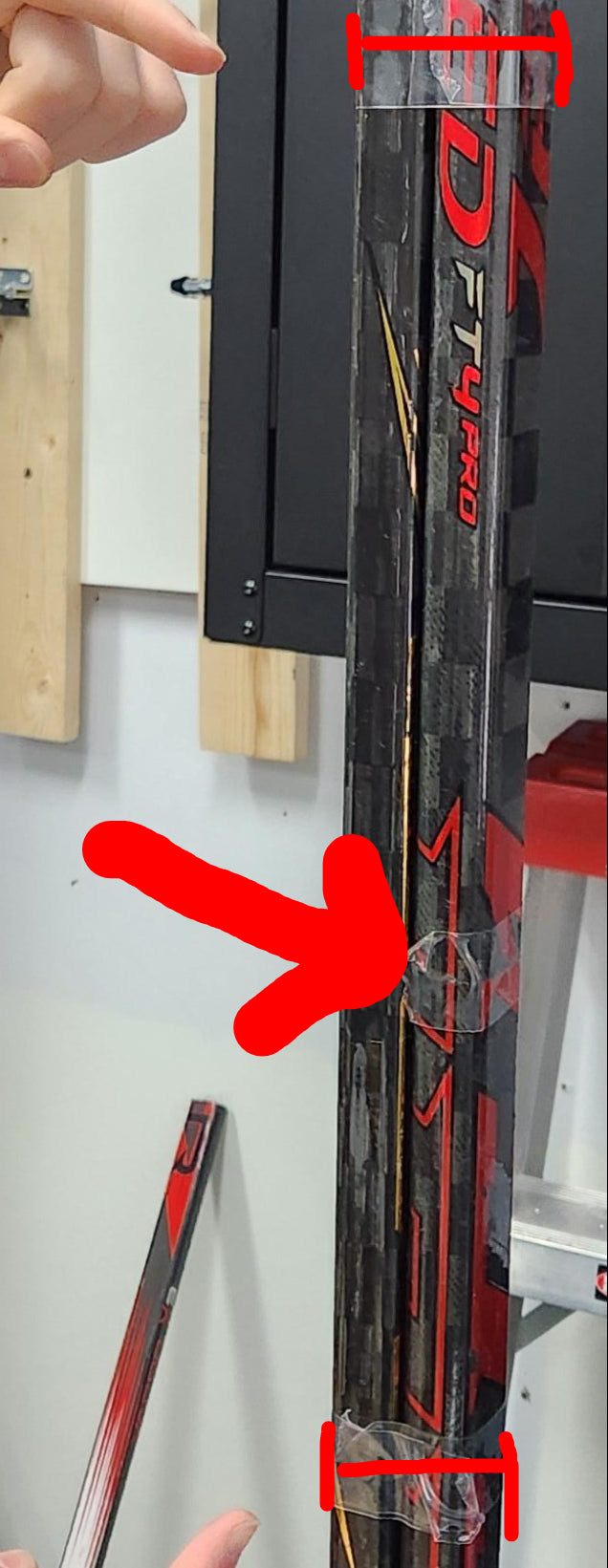 Kit complet de réparation pour 2 bâtons de hockey composite